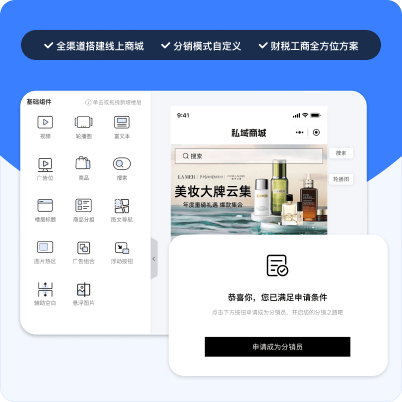 品牌私域电商与会员增长解决方案能力示意